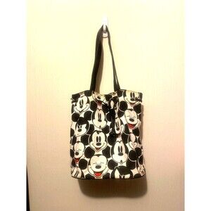 Vintage Mickey & Co. Disney Tote Bag – Black/White Print – Honey Fashions NY